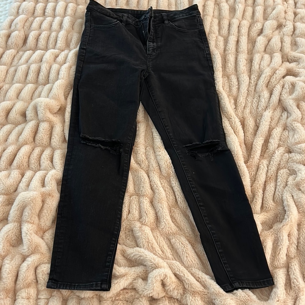 AE next level stretch ripped super high waisted jeggings